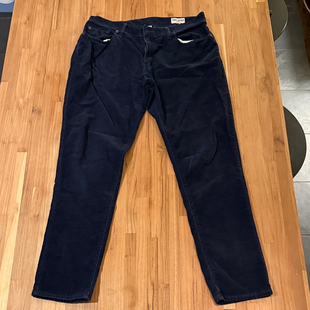 Todd Snyder Men's Dark Blue Corduroy Pants 33 x 32